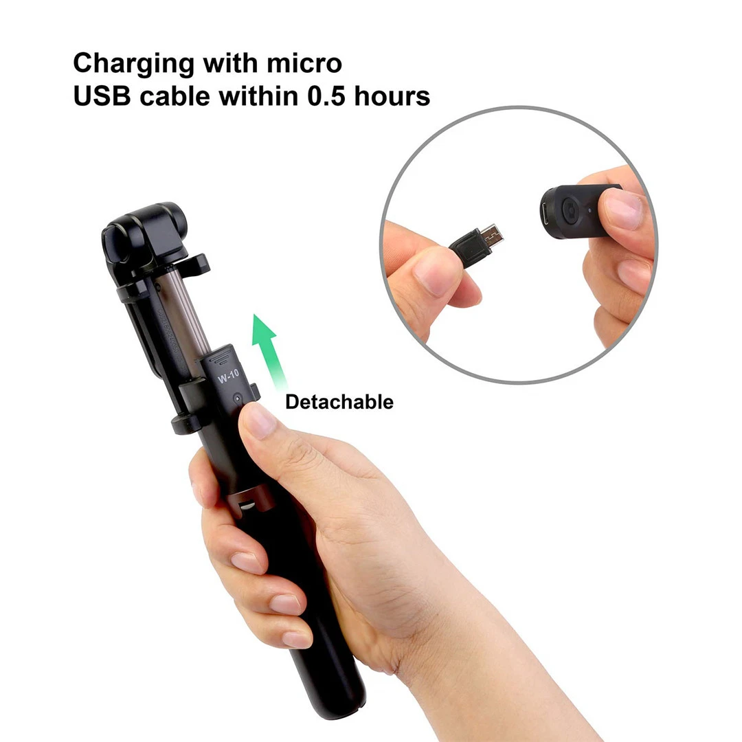 Antscope W10 Bluetooth мобильный телефон селфи палка gopro мини алюминиевый Автоспуск артефакт со штативом мобильный для IOS Android 28