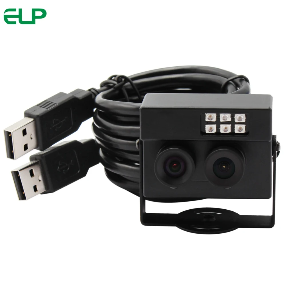 ELP USB камера с двойным объективом распознавание лица и биологическое обнаружение