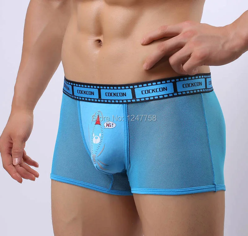 3 шт./лот сексуальное мужское прозрачное мягкое Сетчатое нижнее белье с рисунком