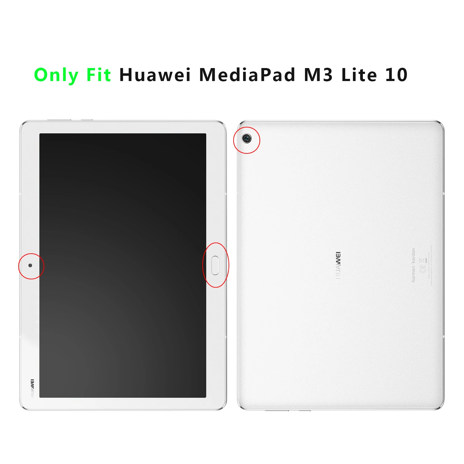 Смарт-чехол с подставкой для Huawei Mediapad M3 Lite 10 BAH-W09 AL00 1 защитный чехол + пленка