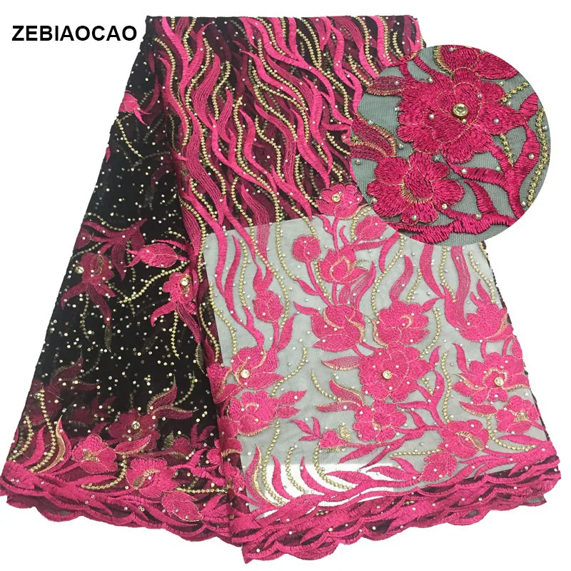 African tulle lace fabric 2018. French high quality with rhinestone. Nigerian embroidery | Дом и сад