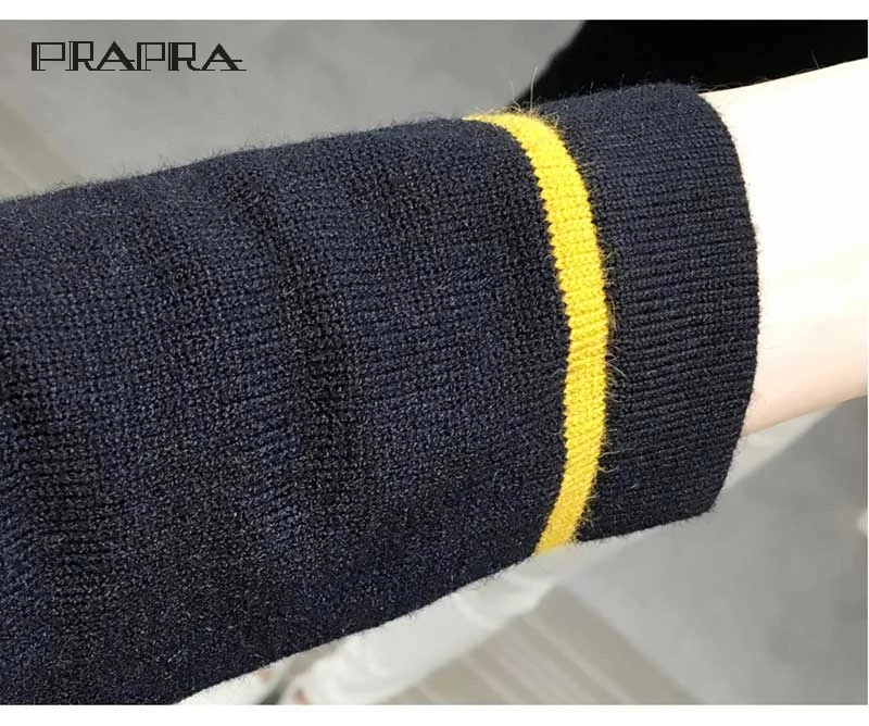 Женский свитер сезон зима-весна вязаный пуловер свитера Топ с длинным рукавом в