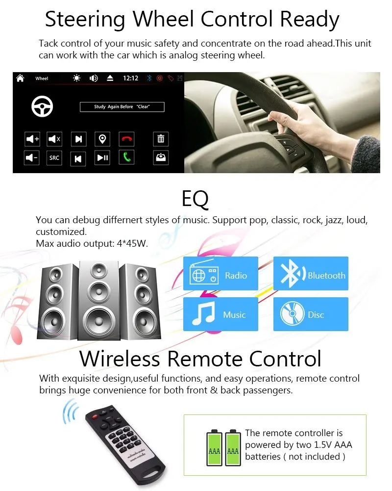 2DIN в тире автомобильный стерео CD dvd плеер карта памяти SD bluetooth FM радио Удобная