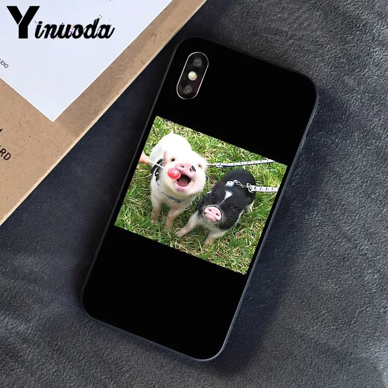 A4 Yinuoda смешной мультфильм свинья Coque Оболочка Чехол для телефона для iPhone 8 7 6 6S 6Plus X XS MAX 5 5S SE XR 10 чехол s - Цвет: A4