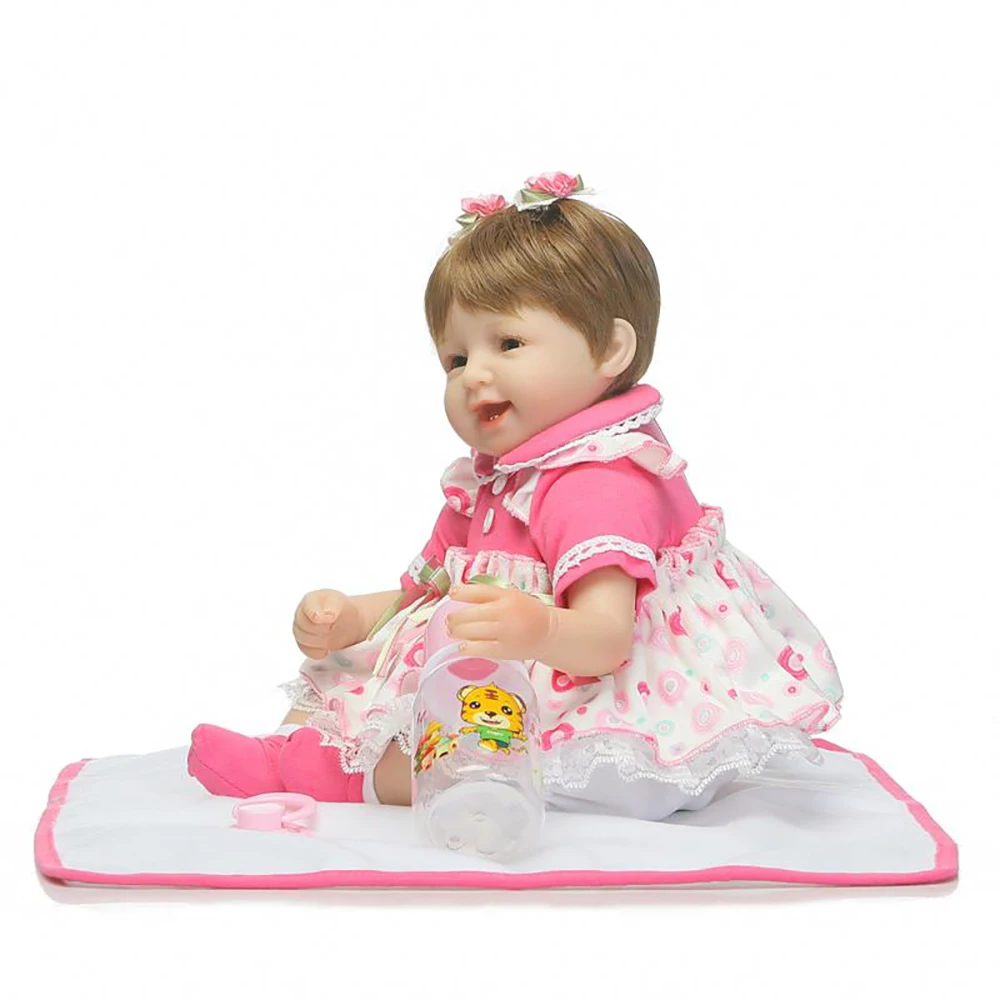 NPK Мода Reborn Baby Doll Реалистичная из мягкого силикона винил младенец девочка 40 см