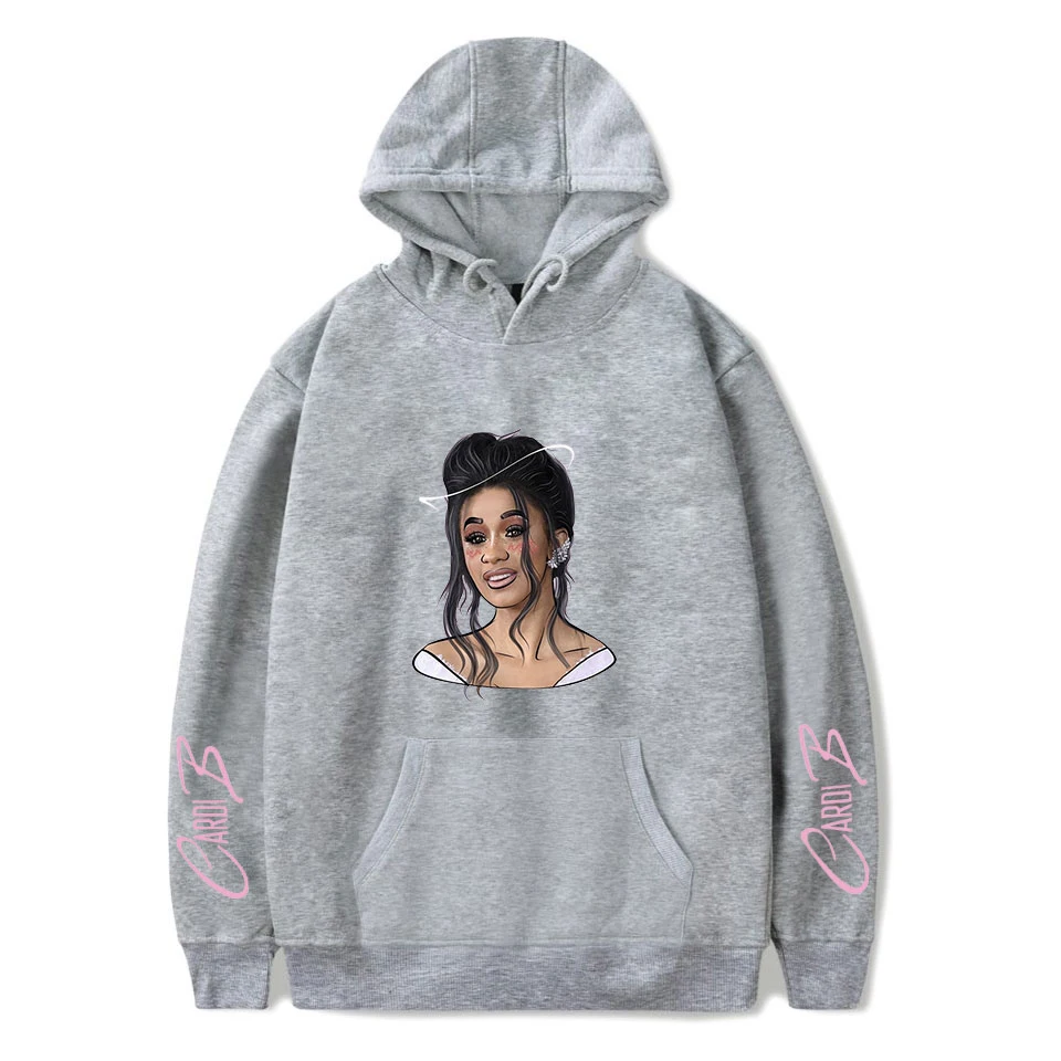 2019 Cardi B Печать Повседневная Удобная крутая kpop популярные толстовки Толстовка