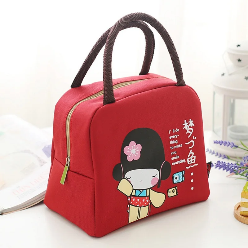 Портативный Для женщин Термосумка для пищи Оксфорд девочек термо Lunchbag