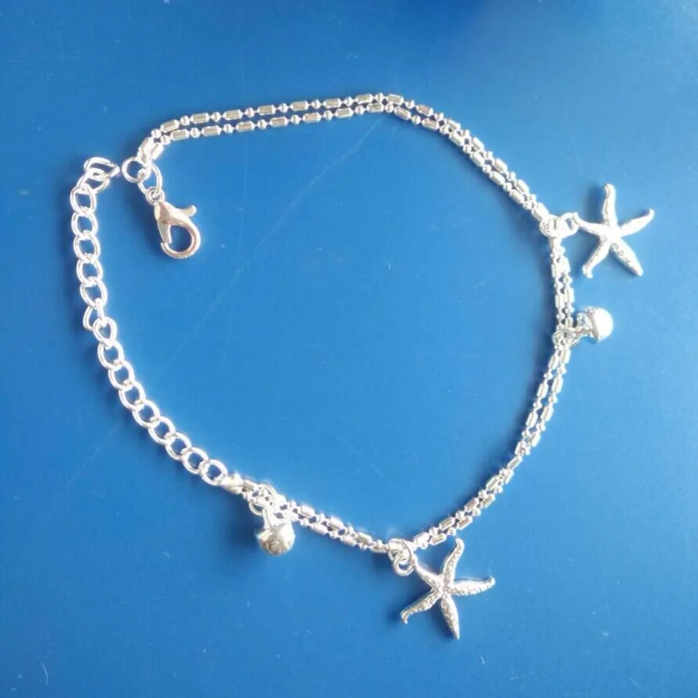 New Design Simple Fashion Style Sliver Starfish Alloy bell Sexy Body Jewelry Women Ankle Accessories | Украшения и аксессуары