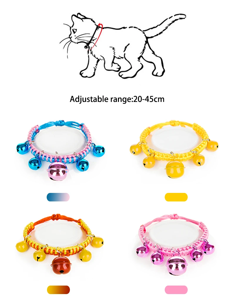 Hoopet легкая одежда ошейник для кошки собаки с колокольчиком Регулируемая пряжка ошейник для собаки кошки товары для щенков питомцев аксессуары для кошки, собаки маленькая собака