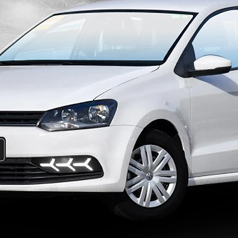 Дневные ходовые огни DRL светодиодный для Volkswagen polo 2014 2015 2016 2017 2018 белый