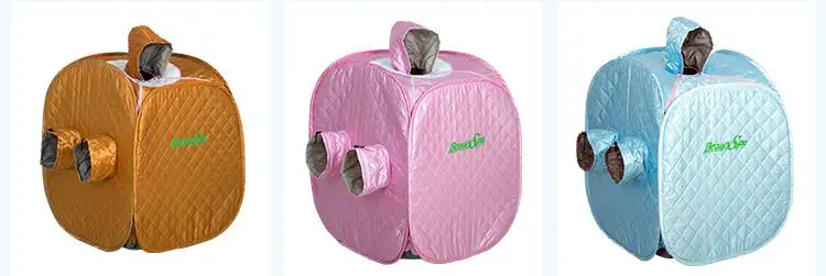 

2 People Portable Folding family with three Steam Sauna Box Khan Steam Room+2.0L Sauna Steamer Steam Generator Pot
