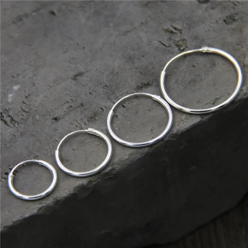 Женские серьги из серебра L &amp P маленькие круглые серьги-кольца ювелирные