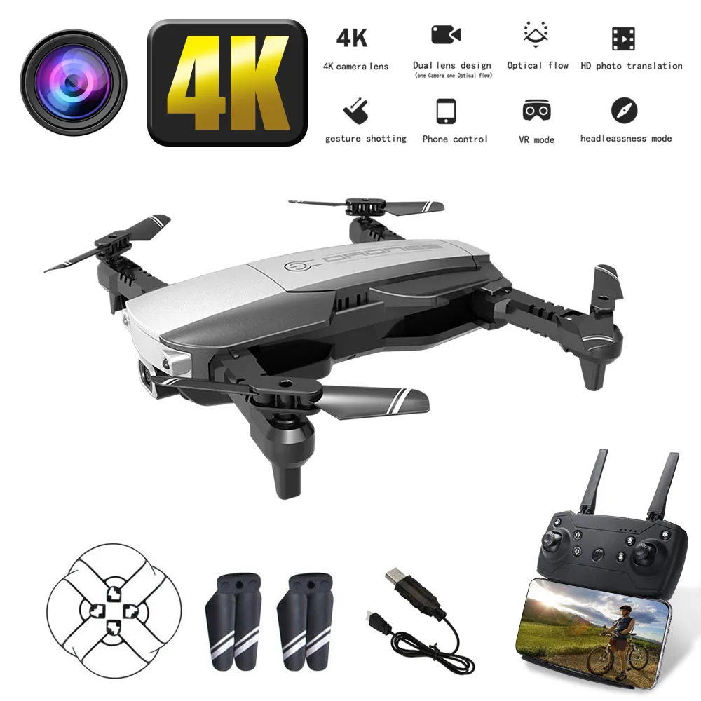 4K Дроны с камерой HD WiFi FPV Квадрокоптер RC Дрон фиксированной высотой оптический
