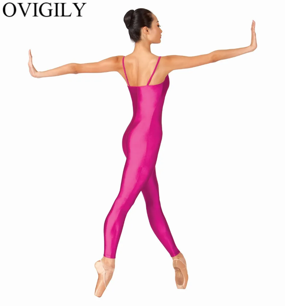 Женский нейлоновый комбинезон OVIGILY гимнастический с зажимом спереди для