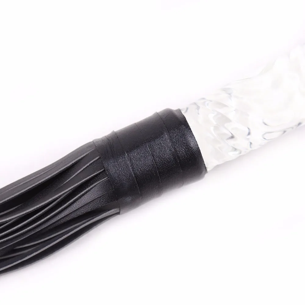 Thierry плетка из кожи и ПУ со стеклом дилдо с ручкой Анальная пробка flogger порка