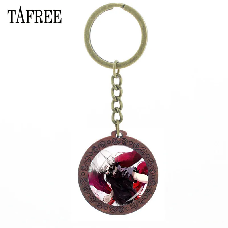 TAFREE аниме Токийский Гуль деревянный брелок мультфильм маска мальчик кулон сумка