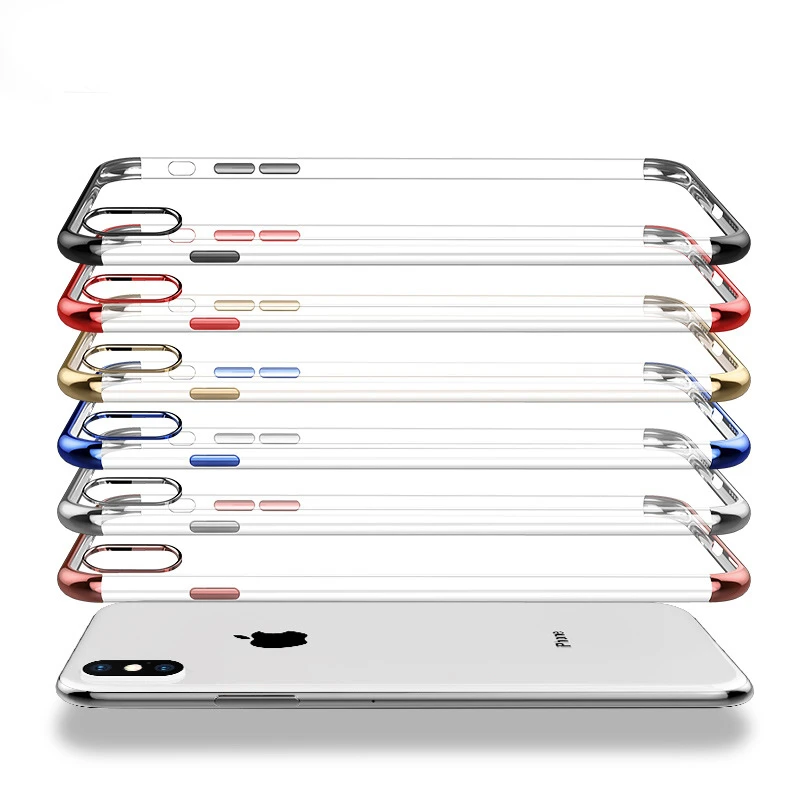 SPCASE Роскошный прозрачный покрытие прозрачные чехлы для Apple iPhone X 8 плюс 7 6 s сияющее