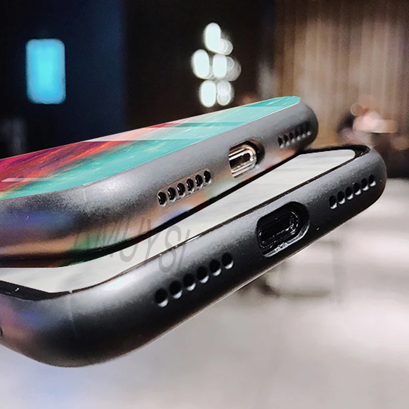 Роскошные Стекло чехол для samsung Galaxy S10 S9 S8 плюс S10E A6 A7 A8 A9 ТПУ+ Стекло задняя крышка для M10 M20 A10 A30 A40 A50 A70