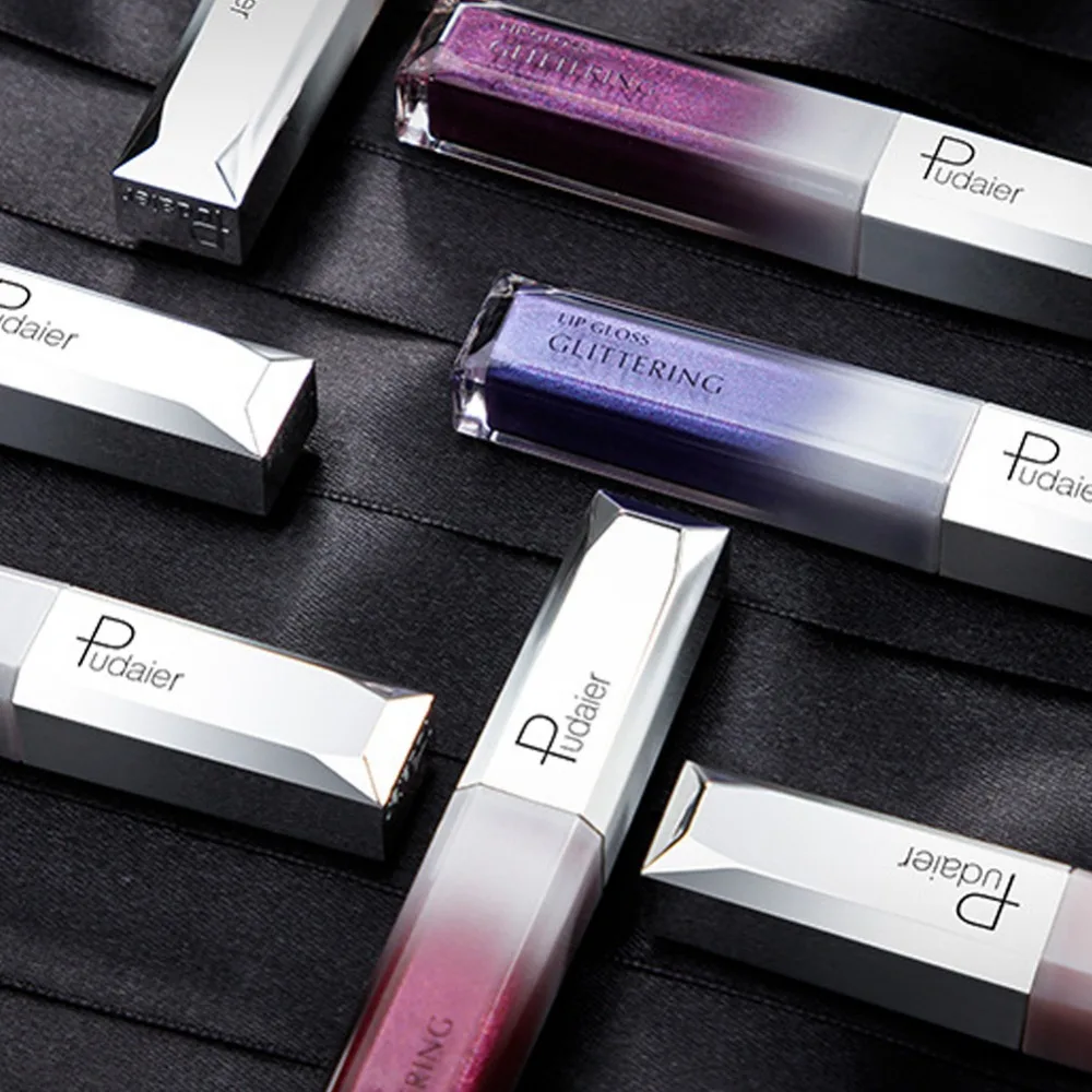 Pudaier 18 Colors 5ml Glitter Metallic Lip Gloss Makeup Liquid Lipstick Waterproof Long Lasting Moisturizing Lipgloss | Красота и
