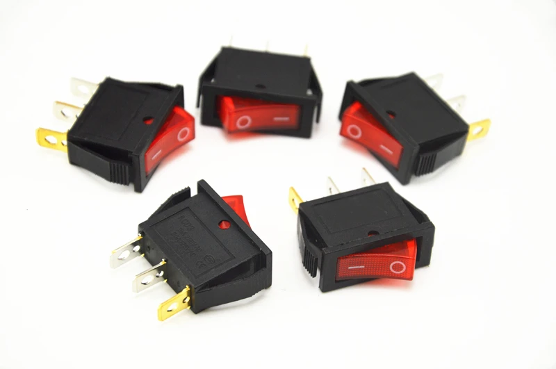 Универсальный красный тумблер 5 шт. ВКЛ./ВЫКЛ. переключатель для автомобиля