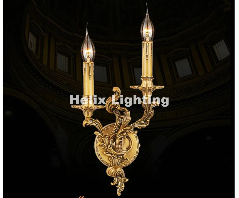 

Free Shipping Decorative Luxurious Brass E14 LED Wall Lamp Living Room Wall Light lamparas de pared applique murale luminaire