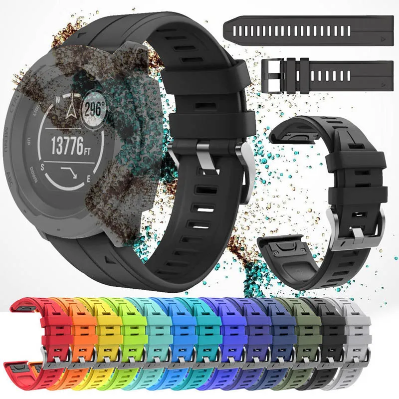 Sport Silicone Replacement Strap Watch Band Quick Release Belt for Garmin Instinct TU-shop | Электроника