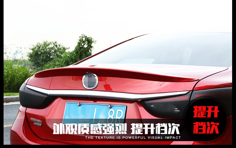 Для Mazda 6 спойлер Atenza 2014 2015 2016 2017 авто украшение в виде хвостового крыла ABS Пластик