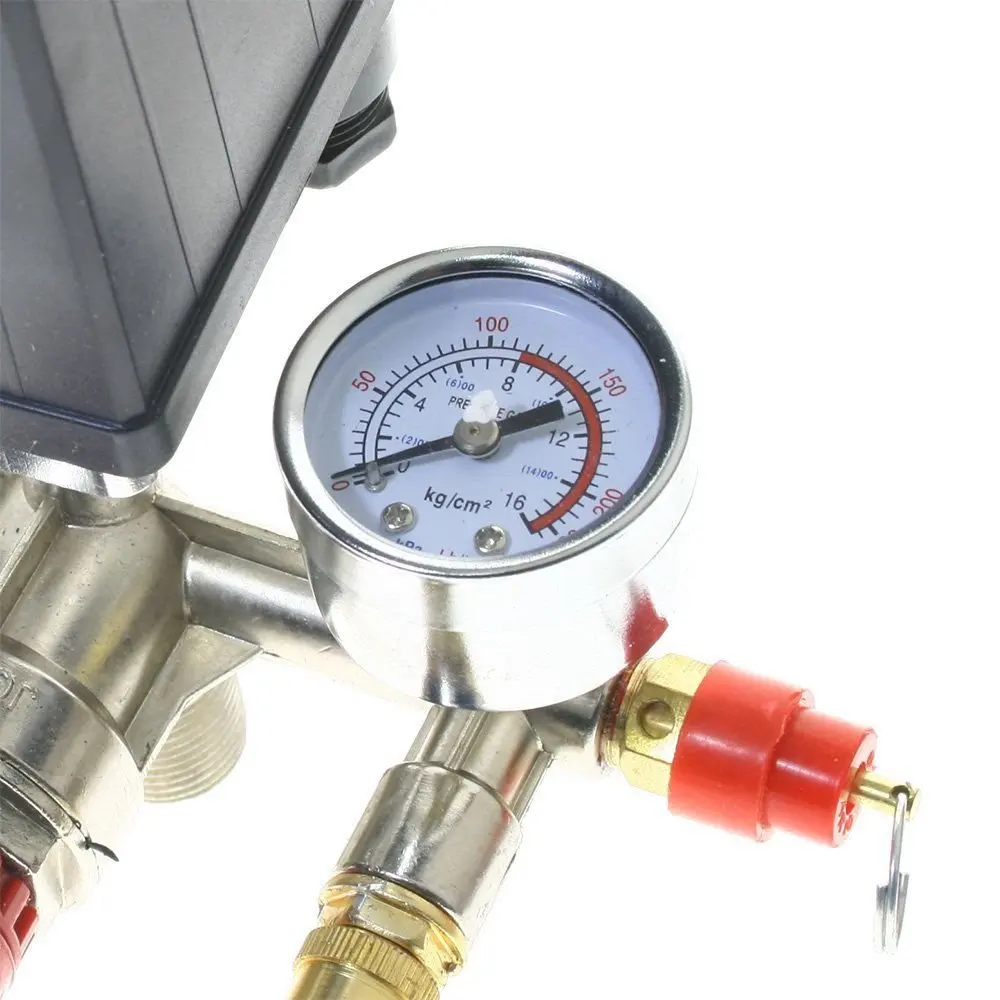 90-120PSI Air Compressor Pressure Switch Manifold Quick Couplers Regulator Gauge | Обустройство дома