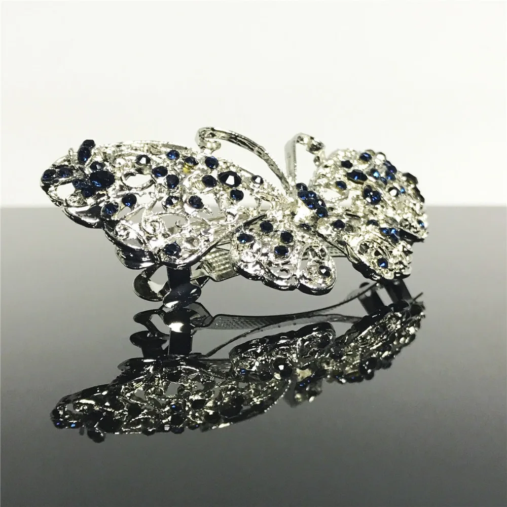 Hairgrips Butterfly Headdress Crystal Accessories Bridal Wedding Party Hair Princess Headwear Child Woman | Украшения и