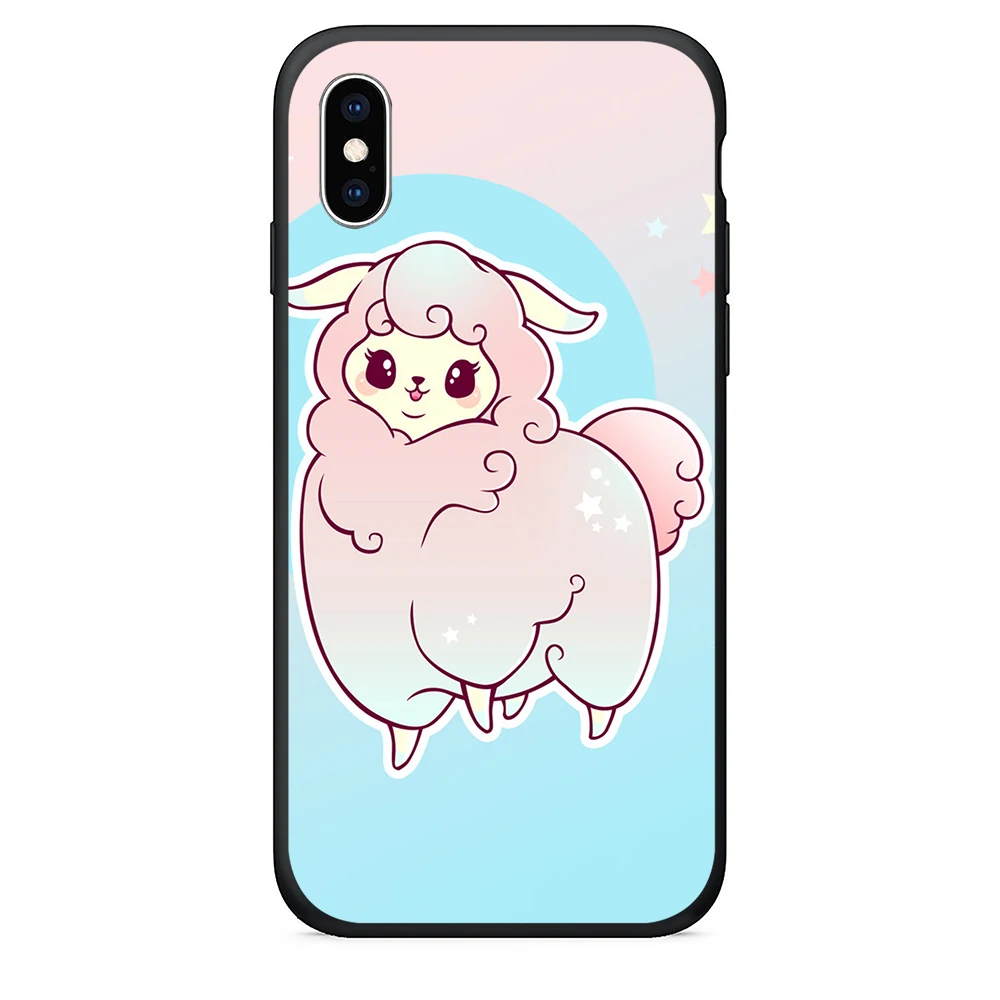 TPU чехол для телефона iPhone 6 силиконовая задняя крышка милый альпака x xr xs max 7 8 Plus 5 5S