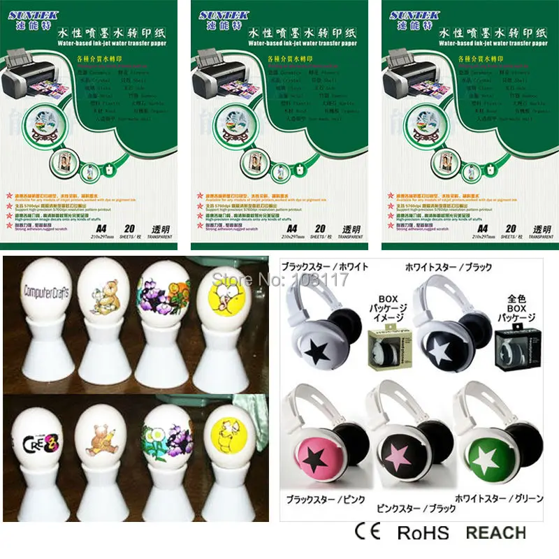 Прозрачная водоотталкивающая переводная бумага для создания наклеек струйного