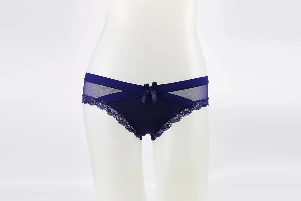 Для женщин Lace Mesh Panty Сексуальный Пояс Крест трусы Прозрачный с низкой посадкой лук ультра-тонкие дышащие летнее Нижнее белье женские высокое качество