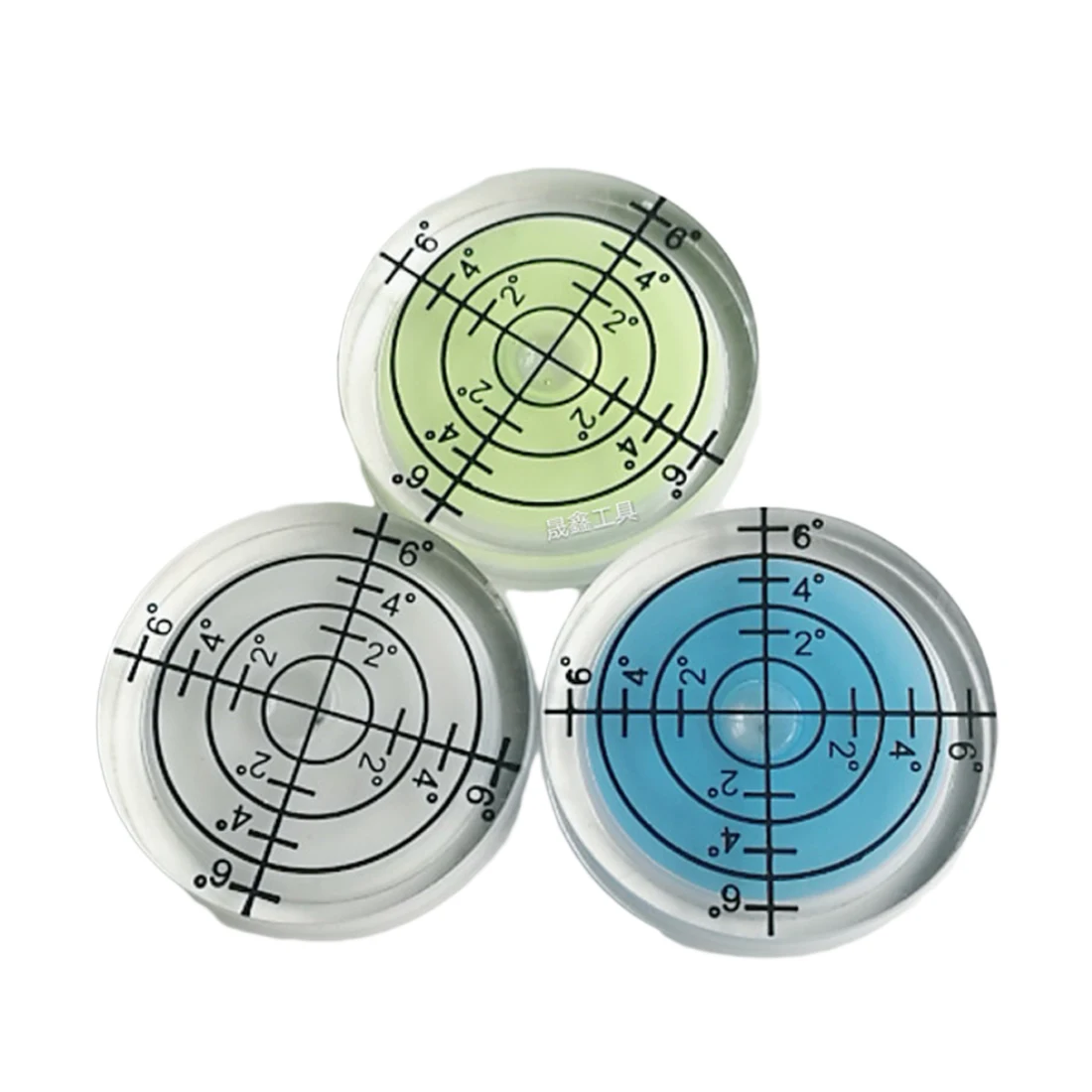 

32*7MM Circular Bubble Level Spirit level Round Bubble Level Universal Protractor Green/White/Blue
