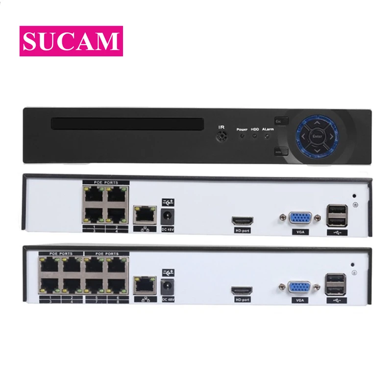Сетевой видеорегистратор 8 каналов 4 МП канала 5 DVR Kit XMEYE P2P ONVIF для IP камеры