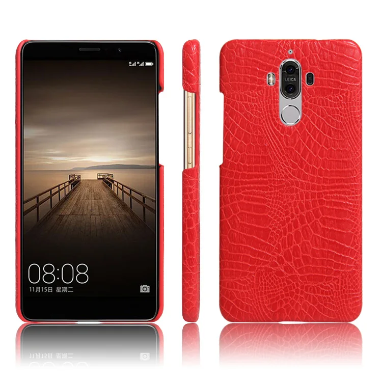 Роскошный крокодил змея текстура кожаный чехол для Huawei Mate 9 Чехол Жесткий Задняя