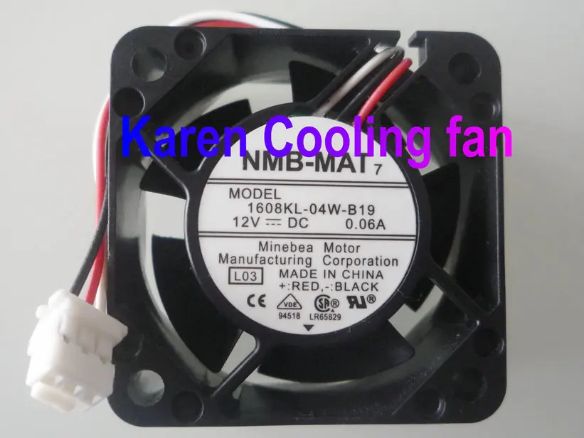 

4CM 4020 12V 0.06A 1608KL-04W-B19 3Wire cooling fan 1608KL-04W-B10