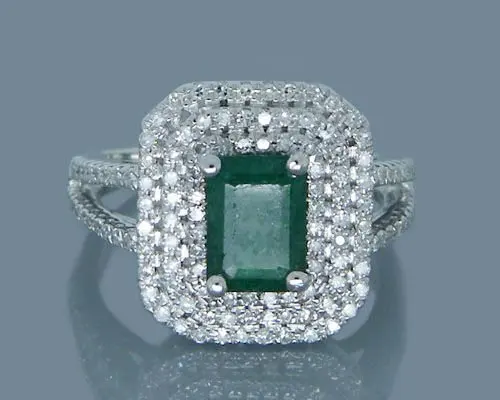 LANMI классическое кольцо с натуральным изумрудом 14k золотые одноцветные ботинки