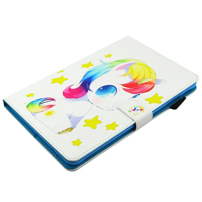 Wekays для samsung Tab 10,1 мультфильм Единорог кожаный чехол для samsung Galaxy Tab 10," T585 T580 T580N планшет чехол