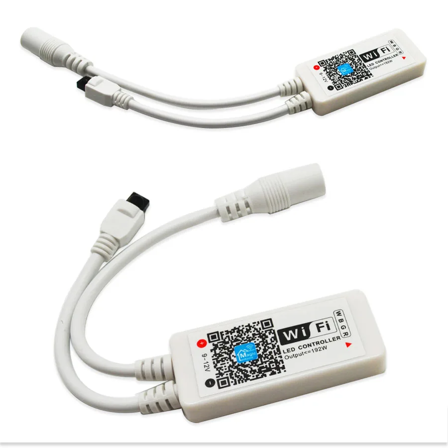 DC12V RGB RGBW Wifi LED Controller android /IOS Mini + IR 24Key Remote control for SMD 5050 Strip Light Via Smartphone | Освещение