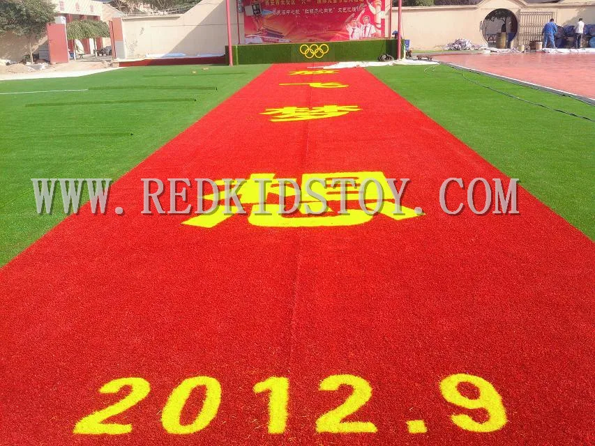 1X1M Exported to Costa Rica Pile Height 25mm 5 Years Quality Colorful Fake Grass for School Runway Anti-UV HZ-2308 | Спорт и