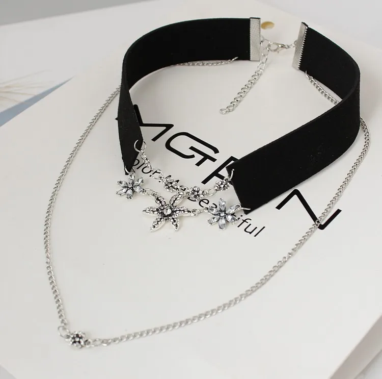 Новинка 2017 импортные товары распродажа широкий чёрный бархатный ожерелье