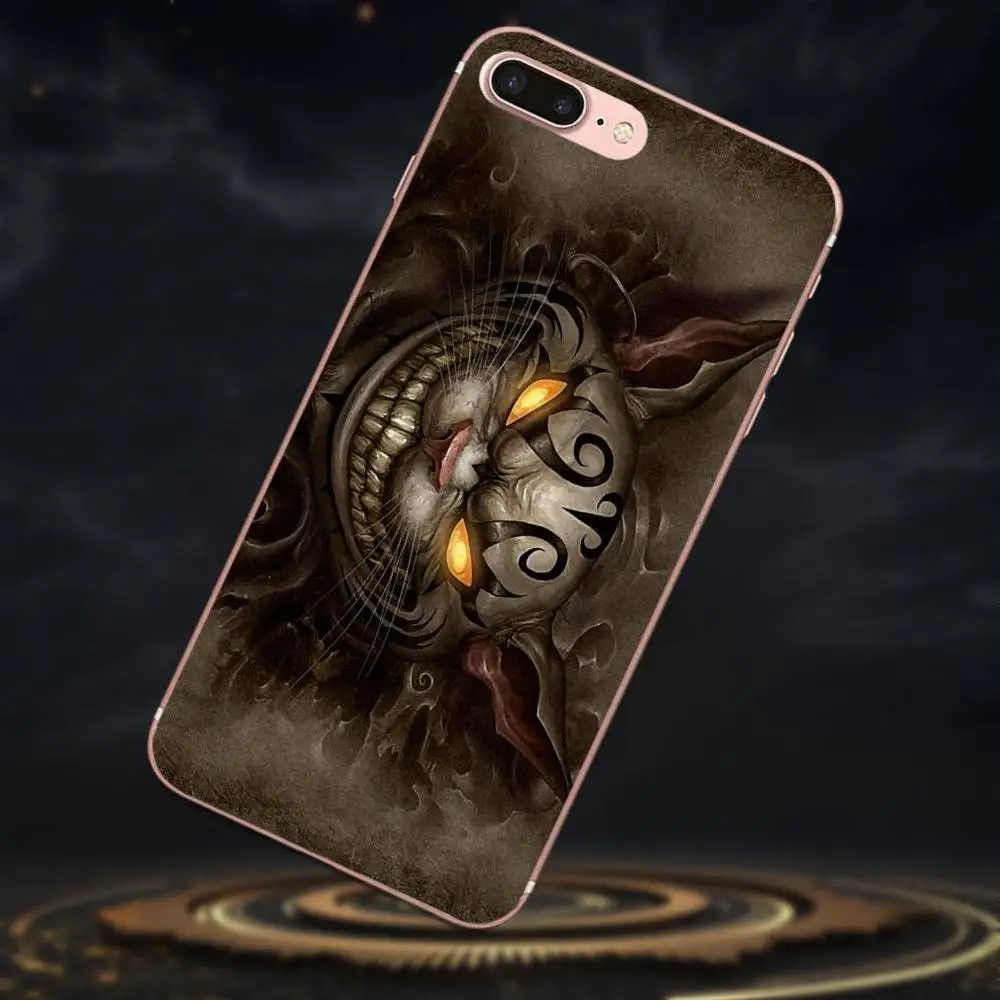TPU Phone Case Skin Cover Cheshire Cat Art For Galaxy Grand Alpha G850 Core2 Prime S2 I9082 A3 A5 A7 On5 On7 2015 2016 2017 | Мобильные