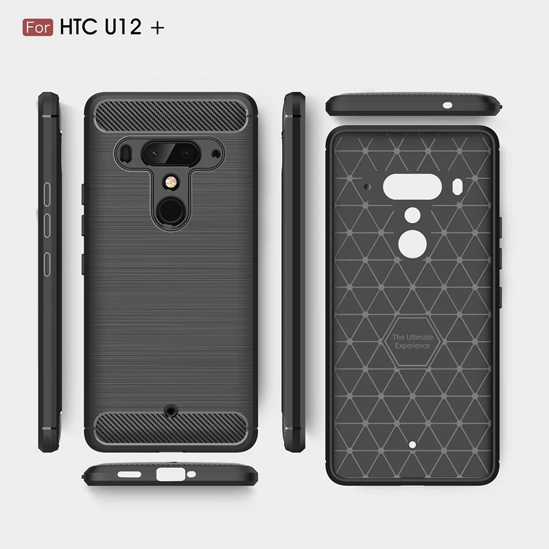 UPaitou для htc U12 Plus чехол ультра тонкий из углеродного волокна Мягкий ТПУ + телефона |