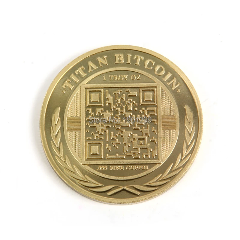 

Titans Bitcoin Collectible Coin gold plate commemorative coin# BTC004 medal,50pcs/lot Free shipping