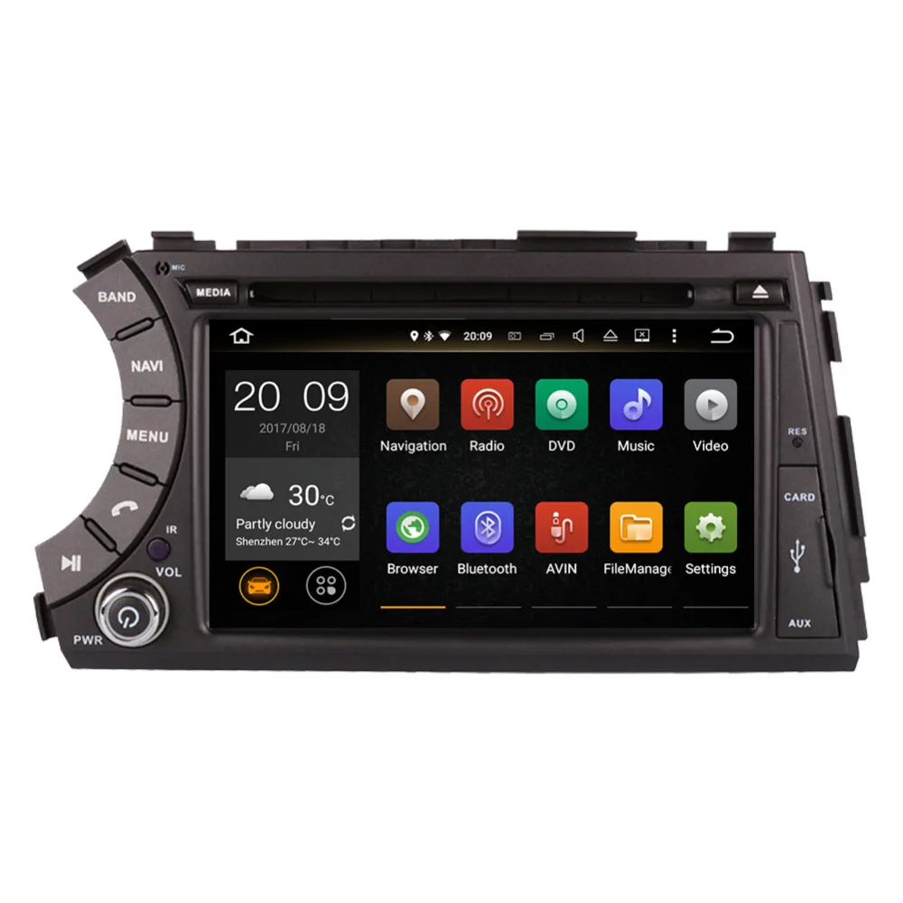 Android 8 0 Восьмиядерный автомобильный радиоприемник стерео с Bluetooth для SsangYong