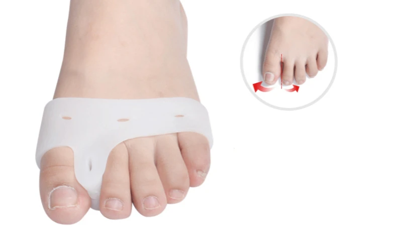 1Pair Silicon Gel Foot corrector Toe separator Thumb valgus protector Bunion adjuster Hallux Valgus Guard Feet care | Красота и