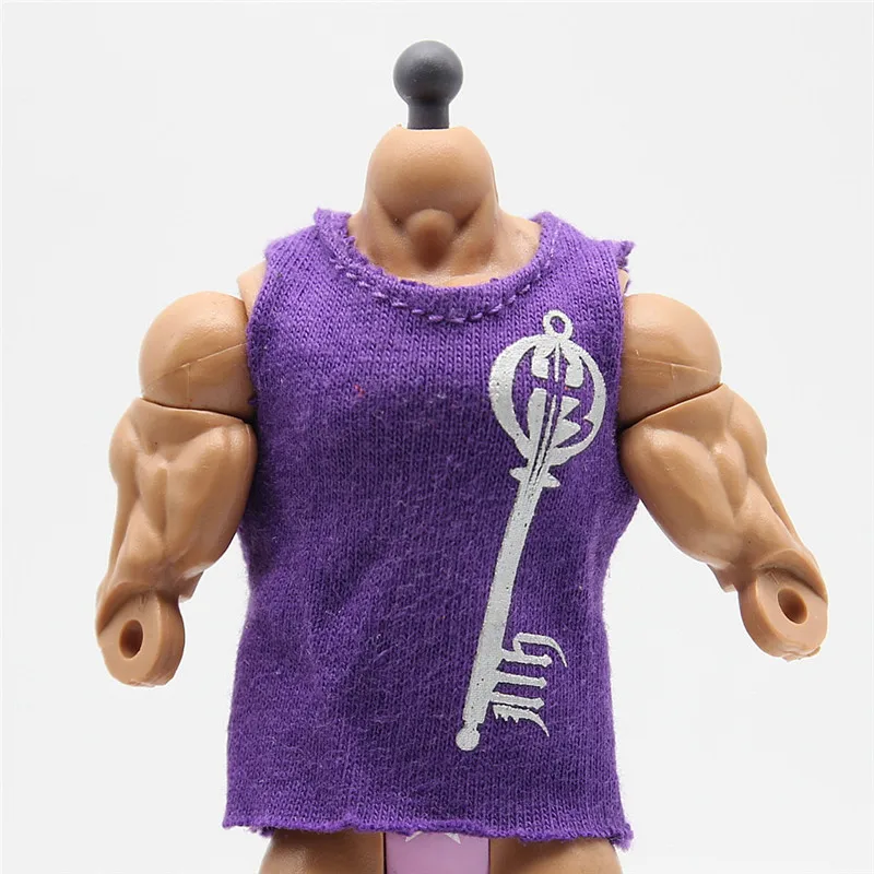purple vest Борцовские гладиаторы футболки для фигурок борец Фигурки ПВХ модель игрушки - Цвет: purple vest