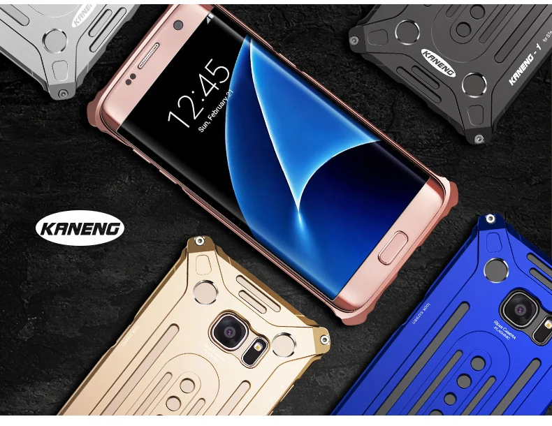 Для samsung S7 edge чехол Роскошный Алюминий металлический каркас бампера жесткий бронированный защитный чехол для телефона для samsung S8 Plus чехол
