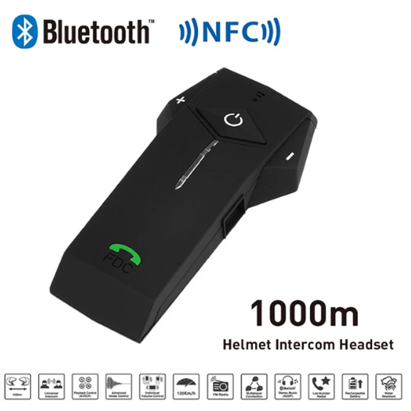 Гарнитура FreedConn для мотоциклетного шлема гарнитура с Bluetooth NFC Techrbike 1000 м|Наушники