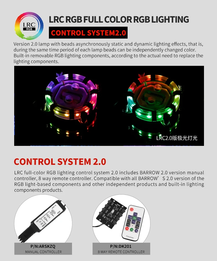 Курган LTYKBX-ARK для X99(переход к X299) LRC RGB v2 Аврора Ограниченная серия cpu водоблок 0,4 мм микрорезка микро водный
